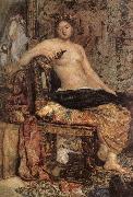 Mikhail Vrubel Female Model in a Renaissance setting Germany oil painting artist